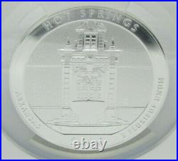 2010 US 5 Oz. Silver Early Releases NGC MS69 Hot Springs (America the Beautiful)
