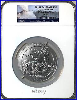 2010 Yellowstone 5 oz Silver ATB SP69 Early Releases