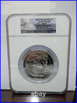 2010 Yellowstone America The Beautiful Ngc Ms69 Early Release 5 Oz Silver Coin