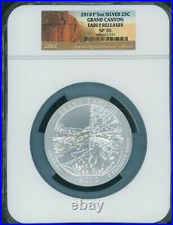 2010-p Grand Canyon Np Atb 5 Oz Silver Ngc Sp70 Early Releases E. R. Scarce