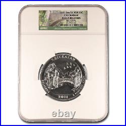 2011 5 oz Silver ATB Chickasaw MS-69 PL NGC (Early Release)