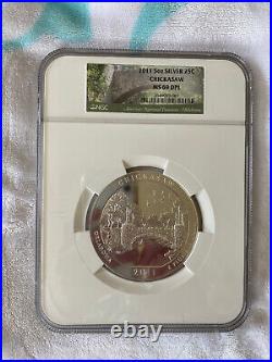 2011 America The Beautiful ATB Chickasaw Five Ounce 5 oz. Silver NGC MS 69 DPL