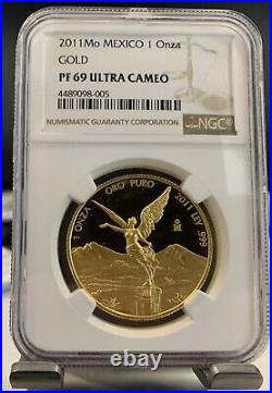 2011 Mexico 1 oz Gold Libertad Proof PF69 NGC beautiful Coin