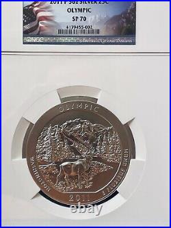 2011-P America the Beautiful 5 Oz. Silver Uncirculated Coin OLYMPIC SP 70