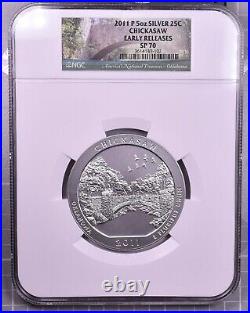 2011-P Chickasaw 5 oz Silver ATB NGC SP70 Early Releases