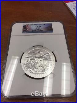 2011-P Glacier NGC SP69 America The Beautiful ATB 5 Oz Silver Coin