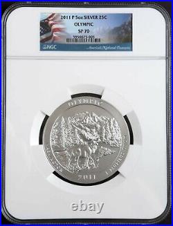 2011 P NGC SP70 OLYMPIC 5 oz Silver America The Beautiful ATB 25C SP70