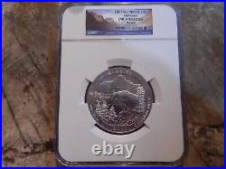 2011 US America The Beautiful Glacier 5oz Silver Coin NCG MS69 Early Releases