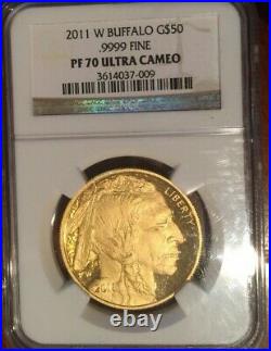 2011 W $50 AMERICAN GOLD BUFFALO NGC PF70 UCAM Beautiful. 9999 GOLD Buy ME