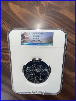2012 5 OZ Silver America The Beautiful 25c ATB Denali MS 69 PL Recently Graded
