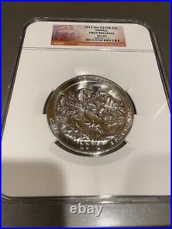 2012 5 Oz Silver 25c Denali Ngc Ms 69 First Releases