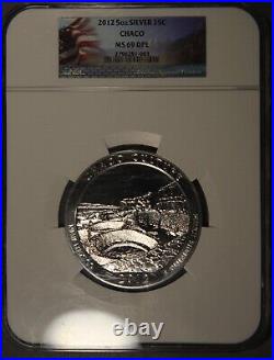2012 5 oz 25C Chaco Culture Silver Coin NGC MS69 DPL