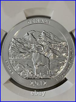 2012 Denali Np Atb America Beautiful 5 Oz. Silver Ngc Ms69 Dpl Early Releases
