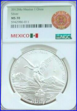 2012 Mexico Silver Libertad 1 Onza Ngc Ms 70 Rare Perfection Beautiful Coin