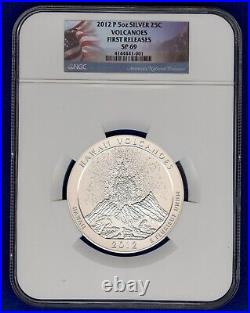 2012-P 5 oz Silver ATB Volcanoes NGC SP69 First Releases