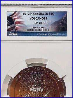 2012-P America the Beautiful 5 Oz. Silver Uncirculated Coin VOLCANOES SP 70