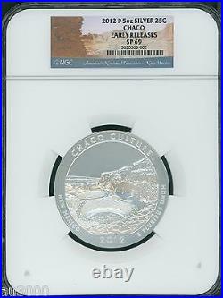 2012-P CHACO CULTURE AMERICA BEAUTIFUL ATB 5 Oz SILVER NGC SP69 EARLY RELEASE ER