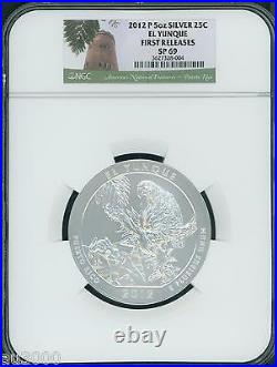 2012-P EL YUNQUE NP AMERICA BEAUTIFUL ATB 5 Oz SILVER NGC SP69 FIRST RELEASES FR