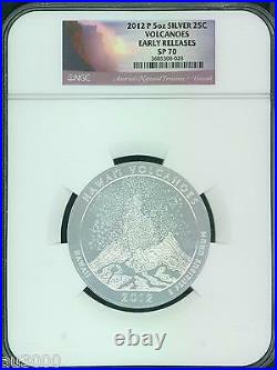 2012-P HAWAII VOLCANOES AMERICA BEAUTIFUL ATB 5 Oz SILVER NGC SP70 EARLY RELEASE
