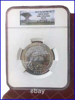 2013 5 oz America the Beautiful Great Basin NGC MS69 Early Release