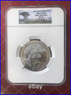 2013 5 oz America the Beautiful Great Basin NGC MS69 Early Release
