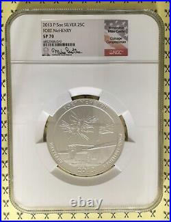 2013-P Fort McHenry 5 Oz Silver NGC SP70 signed by $Trillion Coin Congressman