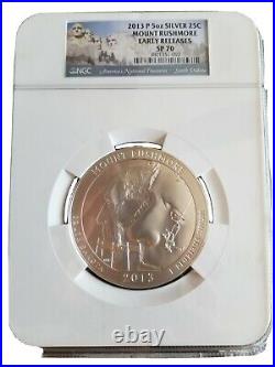 2013-P Mount Rushmore NGC SP70 Early Releases 5 oz America the Beautiful silver