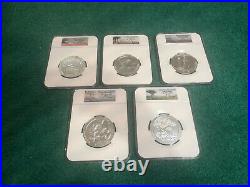 2013-P NGC SP70 ER Early Releases 5 oz America the Beautiful 5 Coin Set Complete
