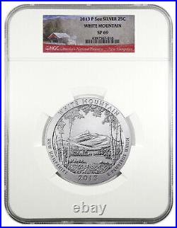 2013 P White Mountain 5 oz Silver ATB America Beautiful Specimen Coin NGC SP69