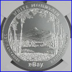 2013 P White Mountains America the Beautiful 5 Oz Silver Coin SP70 NGC ER Satin