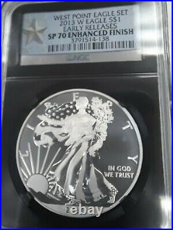 2013 W Beautiful SP70 ENHANCED Silver Eagle, NGC Early Releases, FREE SHIPPING