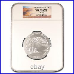 2014-P 5 oz Silver ATB Great Sand Dunes SP-70 NGC (Early Release)