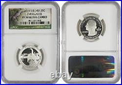 2014 S Silver 25C National Treasures Quarter 5 Coin Set NGC PF 70 Ultra Cameo #3