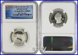 2014 S Silver 25C National Treasures Quarter 5 Coin Set NGC PF 70 Ultra Cameo #4