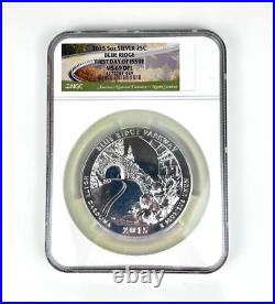 2015 5 oz Silver 25C BLUE RIDGE First Day of Issue MS 69 DPL