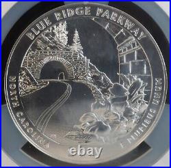 2015 5 oz Silver America The Beautiful Blue Ridge Coin NGC MS69 PL