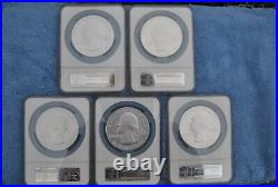 2015, NGC, America the Beautiful 5 ounce set, SP70, First Day of Issue
