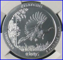 2015 NGC MS 69 PL 5 oz. 999 Fine Silver Kisatchie Proof Like Early Release ATB