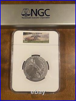 2015-P Blue Ridge Parkway (NC) ATB 5 Oz Silver NGC SP70 Early Releases