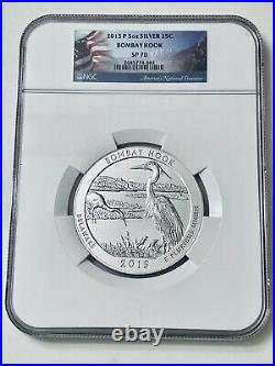 2015-P Bombay Hook SP 70 ATB 5oz Silver Uncirculated America The Beautiful