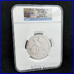 2016 5oz Silver 25C FORT MOULTRIE Early Releases MS 69 DPL