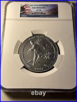 2016 ATB 5 Oz Silver FORT MOULTRIE NGC SP70