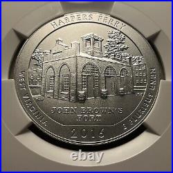 2016 P 5 OZ SILVER 25C HARPERS FERRY NGC SP 70 Early Release