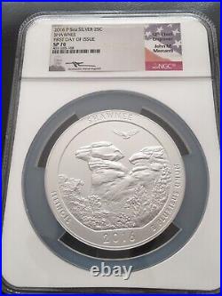 2016 P 5 oz Silver Coin ATB SHAWNEE NGC SP70 First Day of Issue