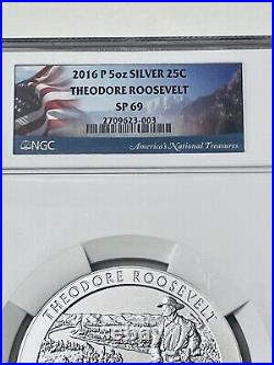 2016-P Theodore Roosevelt SP 69 ATB 5 Oz. Silver America The Beautiful