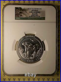 2016 Shawnee 5 Oz SILVER Quarter NGC MS69 PL Early Releases- None graded higher