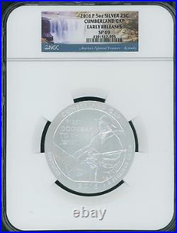 2016-p Cumberland Gap National Park Atb 5 Oz. Silver Ngc Sp69 Early Releases E. R