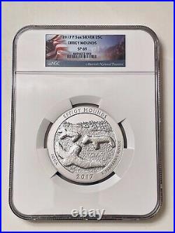 2017-P 5 Oz. Effigy Mounds SP 69 America the Beautiful Uncirculated Silver