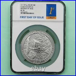 2017-P 5 oz Silver Coin ATB Ozark Riverways NGC SP 70 FIRST DAY OF ISSUE