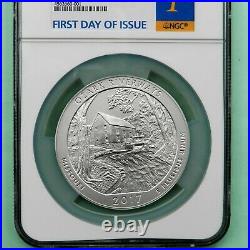 2017-P 5 oz Silver Coin ATB Ozark Riverways NGC SP 70 FIRST DAY OF ISSUE